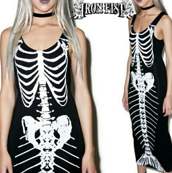 NWT! Iron Fist Bone Deep Iridescent Sleeveless Maxi Dress - Picture 8 of 9